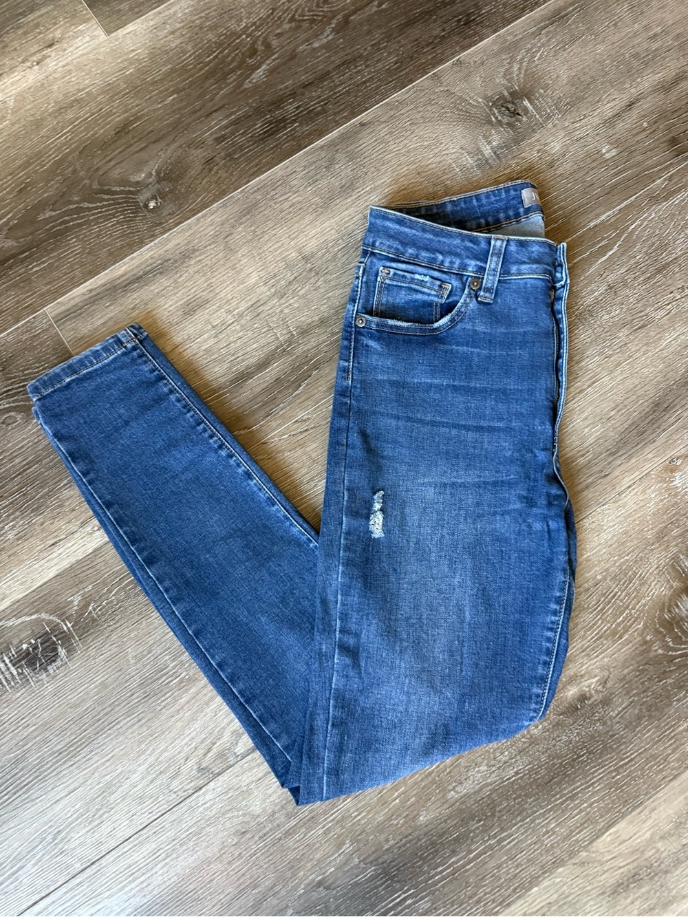 Just USA Mid Wash Skinny Jeans in Blue